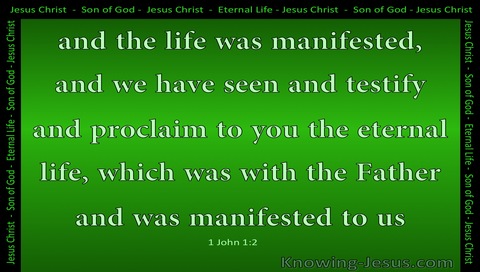 1 John 1:2 The Life Was Manifested (green)